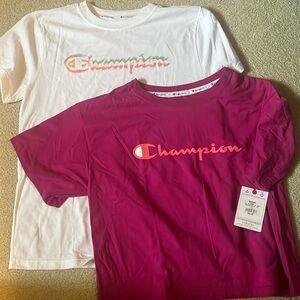 Two BNWT Champion t shirts. Size medium